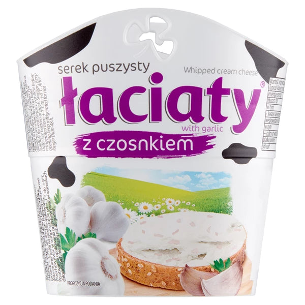 MLEKPOL - ŁACIATY SEREK PUSZYSTY CZOSNEK 150G
