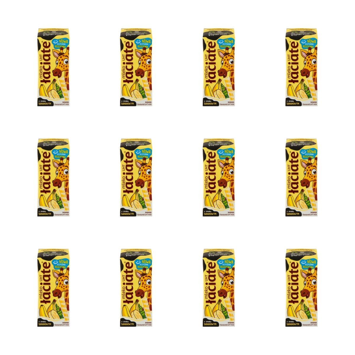 MLEKPOL - ŁACIATE MLECZKO BANANOWE UHT 200ML