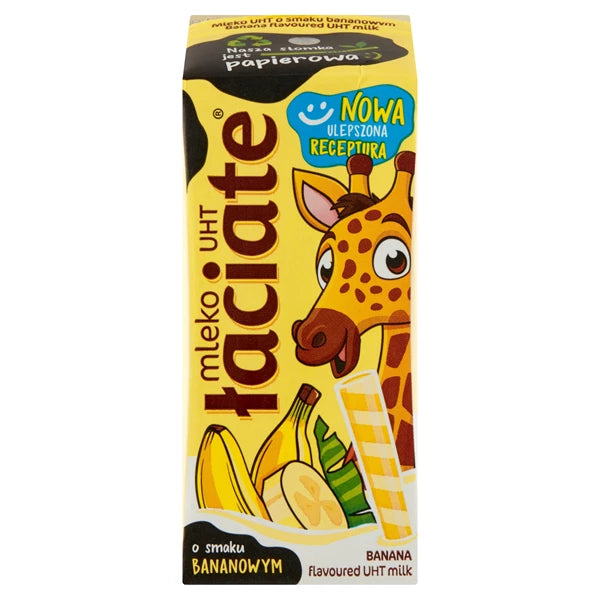 MLEKPOL - ŁACIATE MLECZKO BANANOWE UHT 200ML