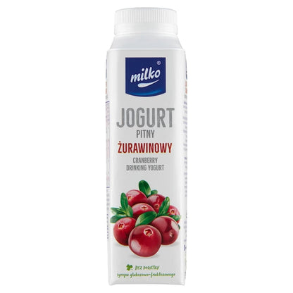 MLEKPOL - MILKO JOGURT ŻURAWINA 330ML