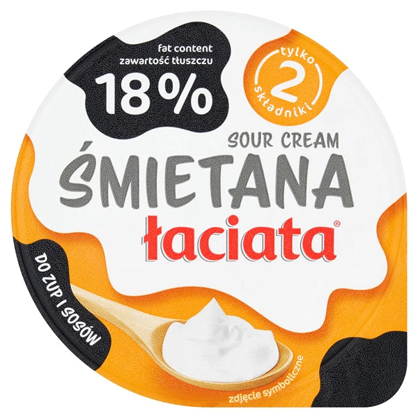 MLEKPOL - ŁACIATA ŚMIETANA 18% 180G