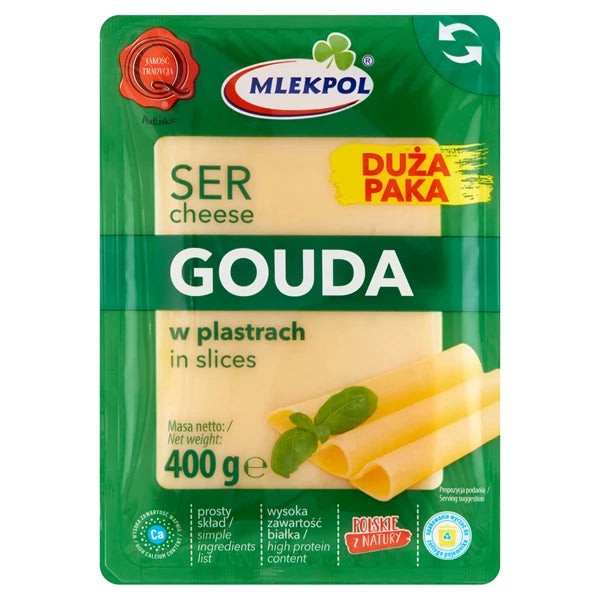 MLEKPOL - SER PLASTRY GOUDA     400G