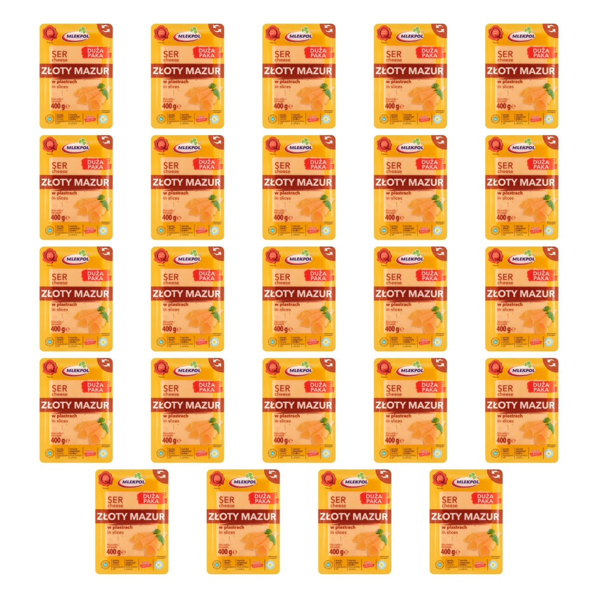 MLEKPOL - SER PLASTRY ZŁOTY MAZUR 400G
