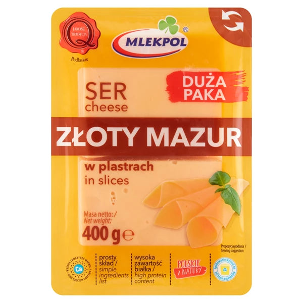 MLEKPOL - SER PLASTRY ZŁOTY MAZUR 400G