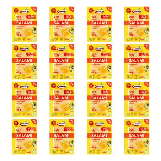 MLEKPOL - SER PLASTRY SALAMI   400G