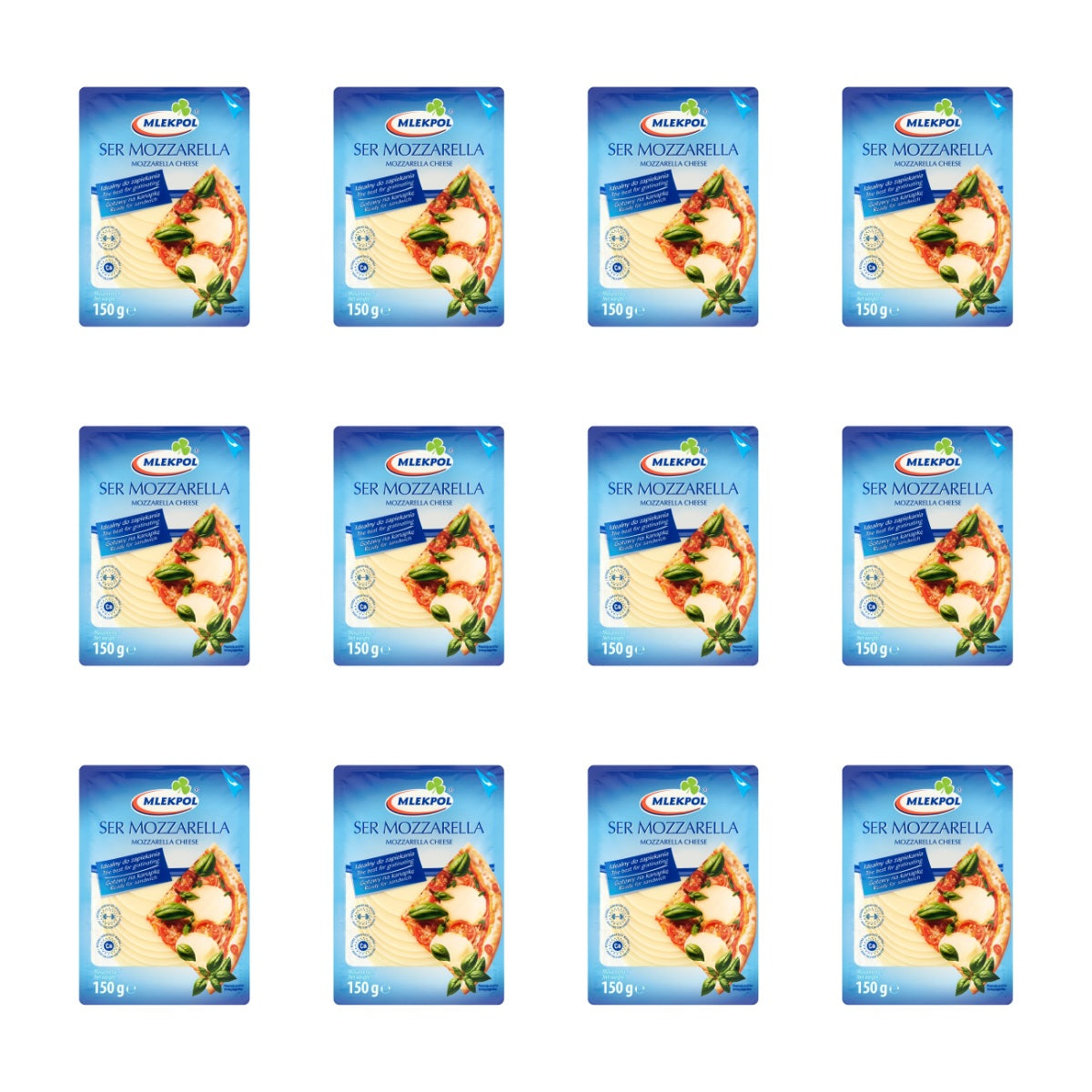 MLEKPOL - SER PLASTRY MOZZARELLA 150G