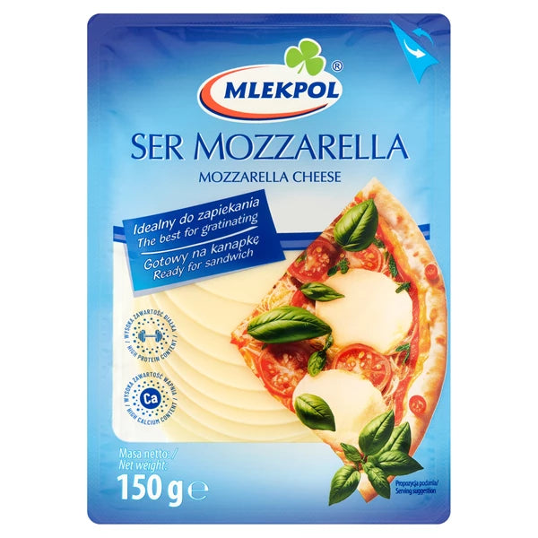 MLEKPOL - SER PLASTRY MOZZARELLA 150G