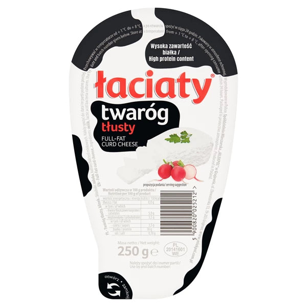 MLEKPOL - ŁACIATY TWARÓG KLINEK TŁUSTY 250G