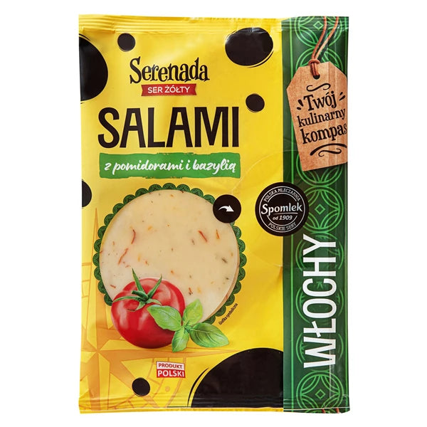 SPOMLEK SER PLASTRY SALAMI POMIDOR  BAZYLIA 135G