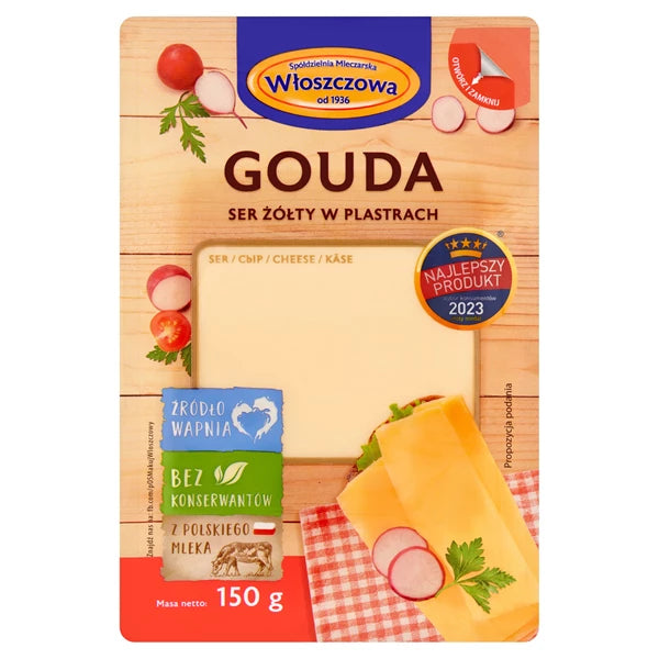 WŁOSZCZOWA - SER GOUDA PLASTRY 150G