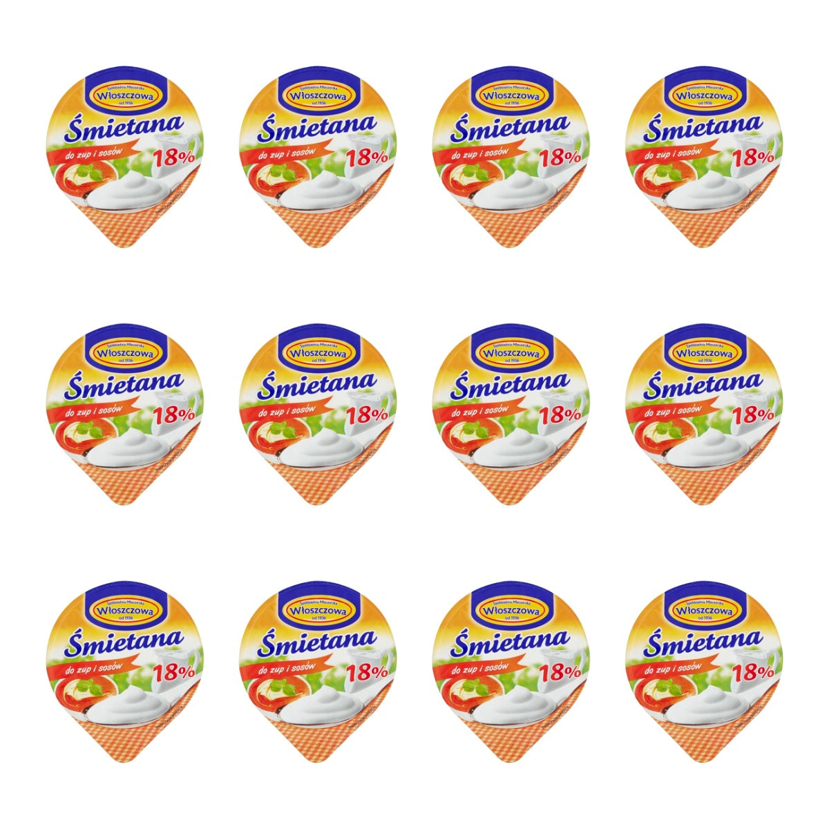 WŁOSZCZOWA - ŚMIETANA 18% 200G