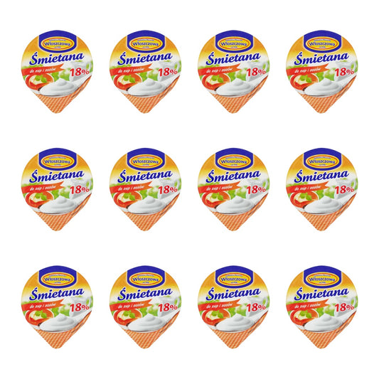 WŁOSZCZOWA - ŚMIETANA 18% 200G