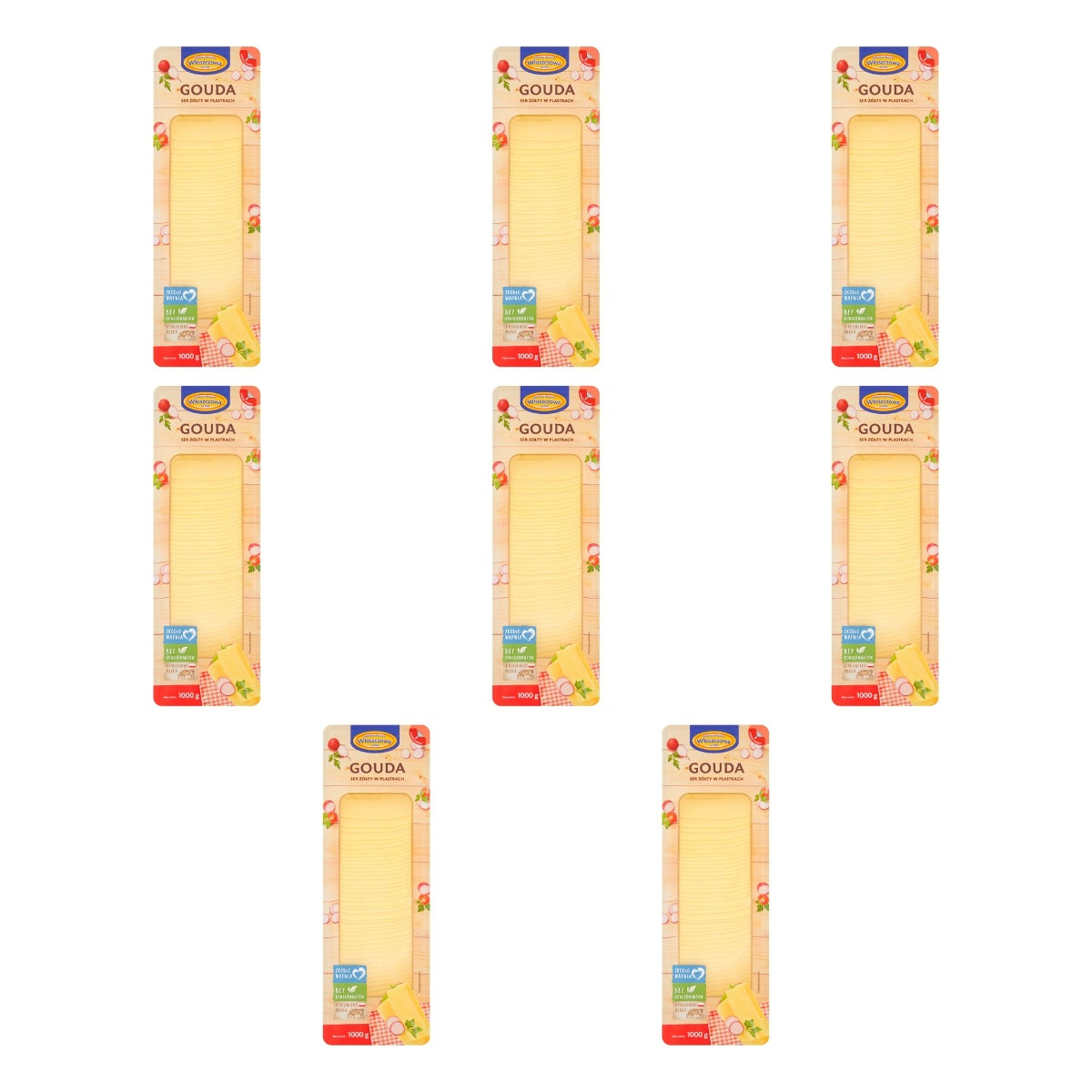 WŁOSZCZOWA  - SER PLASTRY GOUDA 1KG