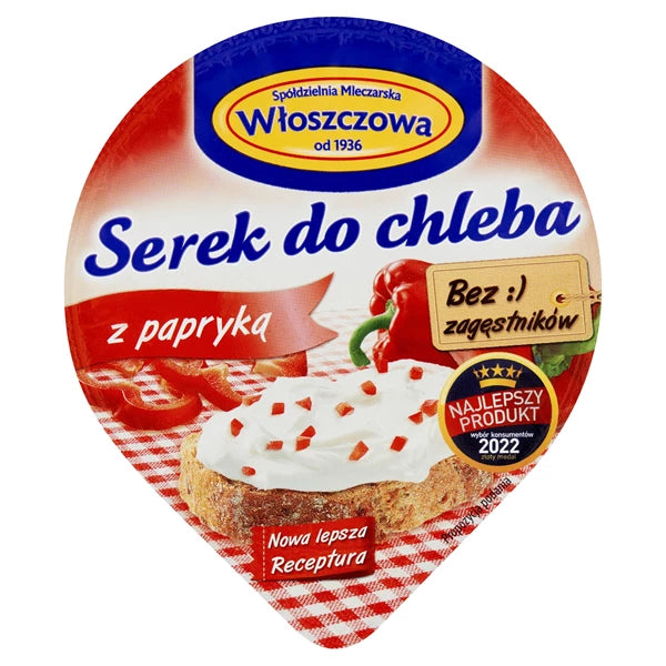 WŁOSZCZOWA - SEREK DO CHLEBA PAPRYKA 100G
