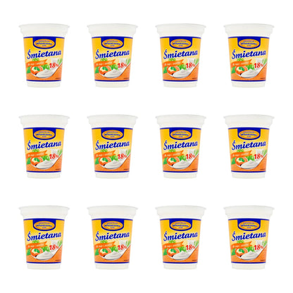 WŁOSZCZOWA - ŚMIETANA 18%  330G KUBEK