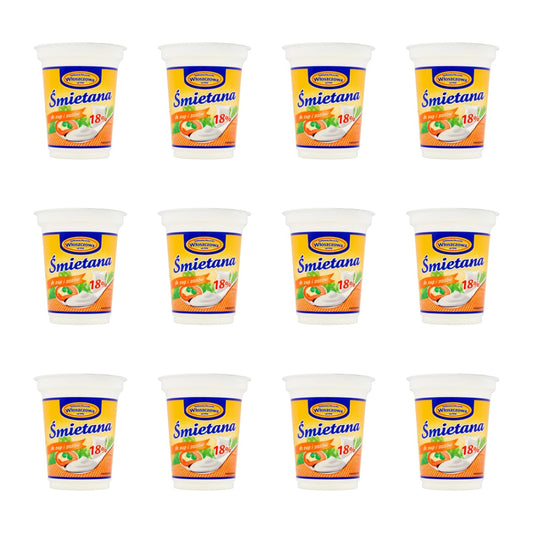 WŁOSZCZOWA - ŚMIETANA 18%  330G KUBEK