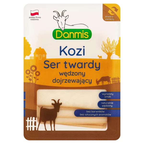 DANMIS - SER KOZI TWARDY WĘDZONY  W PLASTRACH 100G