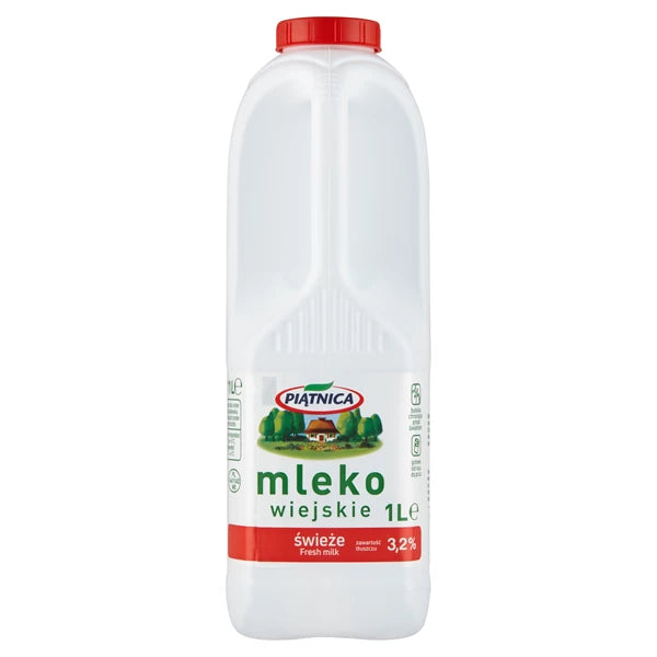 PIĄTNICA - MLEKO WIEJSKIE  3,2 % 1L