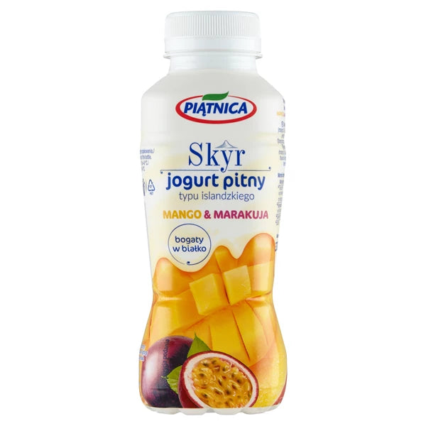 PIĄTNICA - JOGURT SKYRMANGO&MARAKUJA 330ML BUTELKA