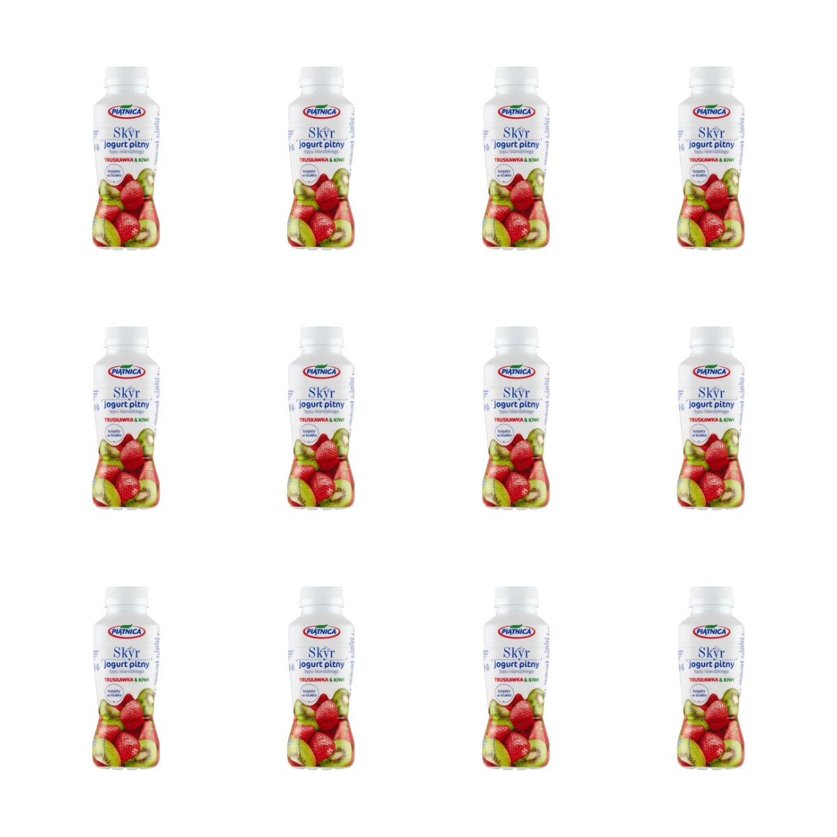 PIĄTNICA - JOGURT SKYR TRUSKAWKA KIWI  330ML BUTELKA
