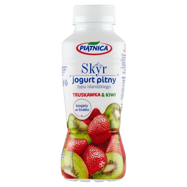 PIĄTNICA - JOGURT SKYR TRUSKAWKA KIWI  330ML BUTELKA