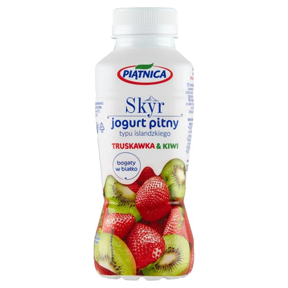 PIĄTNICA - JOGURT SKYR TRUSKAWKA KIWI  330ML BUTELKA