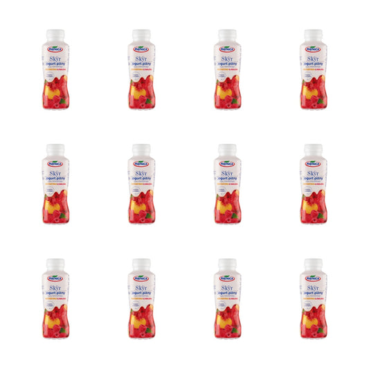 PIĄTNICA - JOGURT SKYR NEKTARYNKA-MALINA  330ML BUTELKA