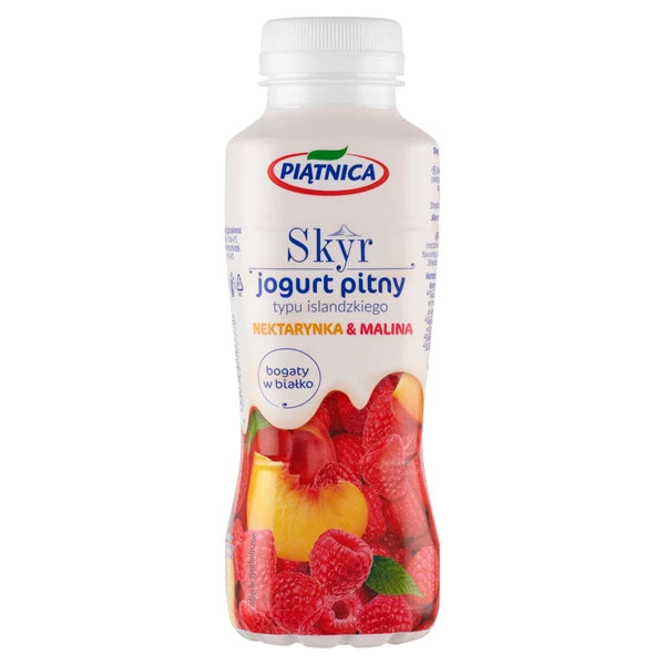 PIĄTNICA - JOGURT SKYR NEKTARYNKA-MALINA  330ML BUTELKA