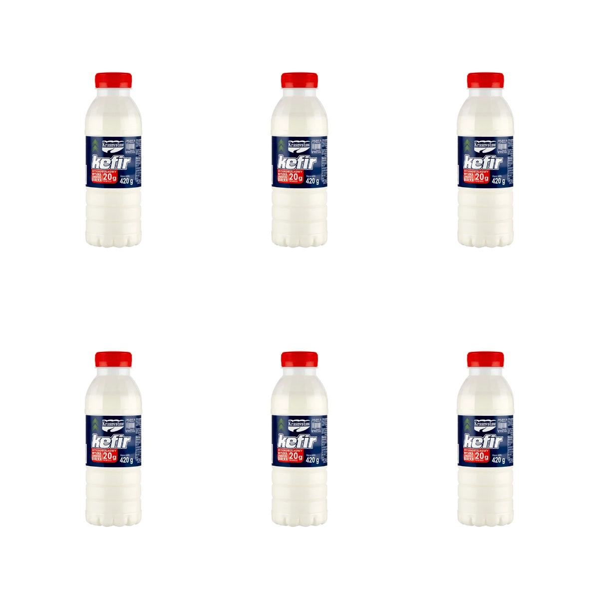KRASNYSTAW - KEFIR WYSOKOBIAŁKOWY 420G BUTELKA