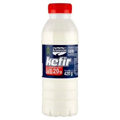 KRASNYSTAW - KEFIR WYSOKOBIAŁKOWY 420G BUTELKA