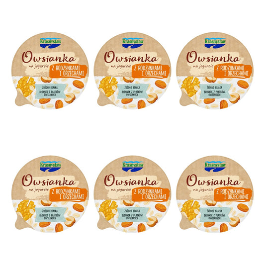 KRASNYSTAW- OWSIANKA Z ORZECHAMI I RODZYNKAMI  KUBEK 250G