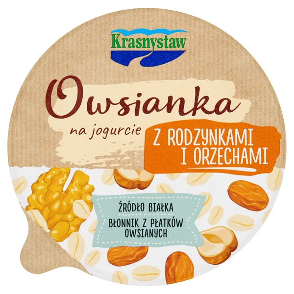 KRASNYSTAW- OWSIANKA Z ORZECHAMI I RODZYNKAMI  KUBEK 250G