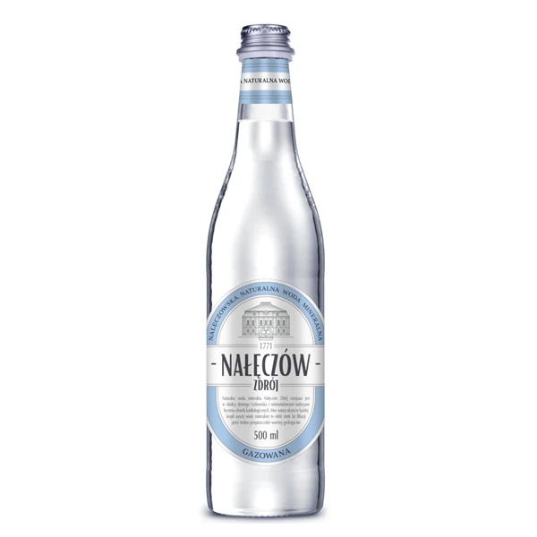NAŁĘCZÓW - WODA GAZ. 500ML SZKŁO