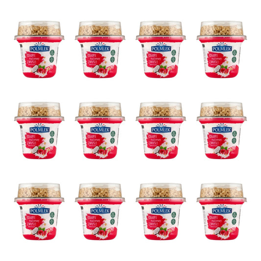 POLMLEK - JOGURT MALINOWY Z MUSLI KOKOSOWYM  210G