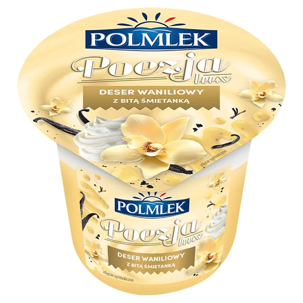 POLMLEK - DESER POEZJA LUX WANILIOWY Z BITĄ ŚMIETANĄ 180G O