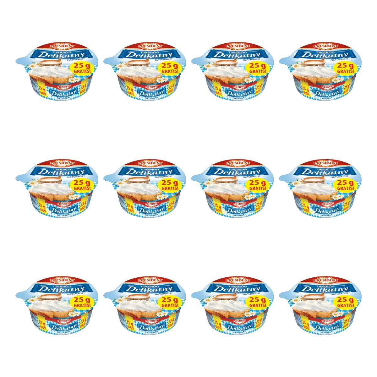 LACTALIS - PRESIDENT TWARÓG NATURALNY 175G DELIKATNY