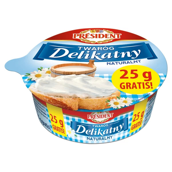 LACTALIS - PRESIDENT TWARÓG NATURALNY 175G DELIKATNY