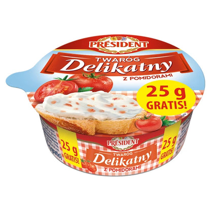 LACTALIS - PRESIDENT TWARÓG 175G DELIKATNY Z POMIDORAMI
