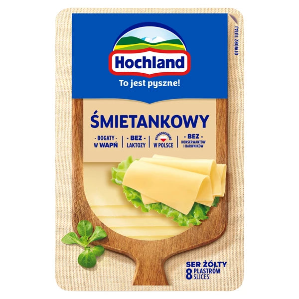 HOCHLAND - SER ŻÓŁTY ŚMIETANKOWY PLASTRY 135G