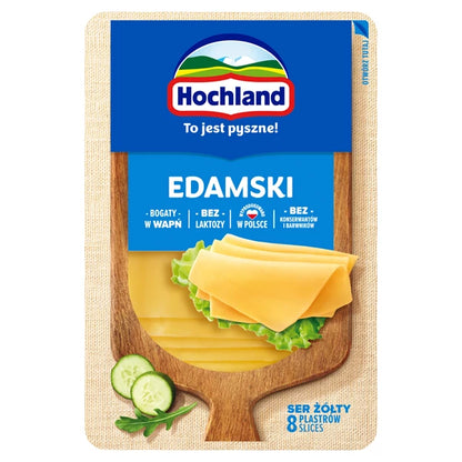 HOCHLAND - SER ŻÓŁTY EDAMSKI B/LAKTOZY 135G PLASTRY