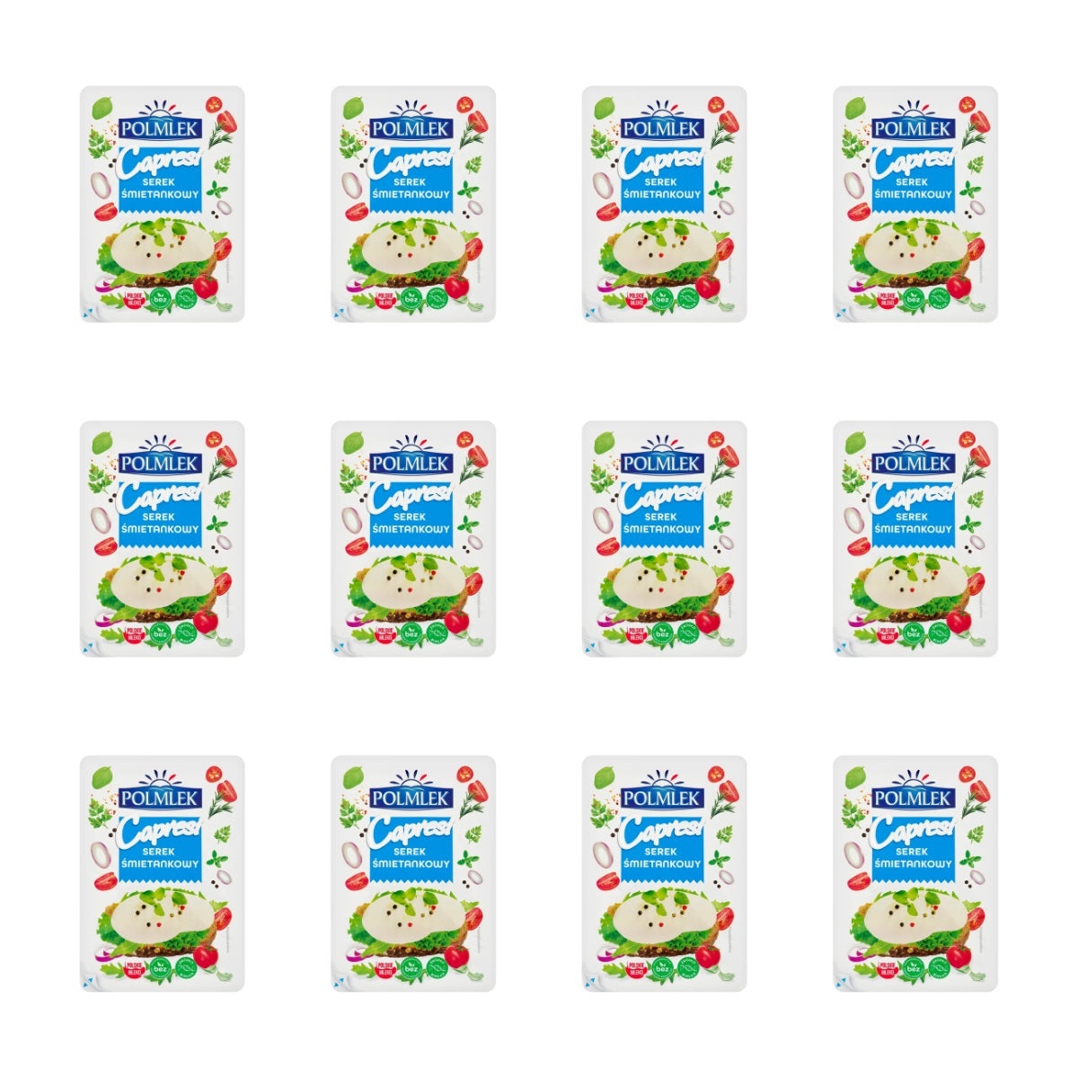 POLMLEK - SEREK PLASTRY CAPRESI ŚMIETANKA 150G