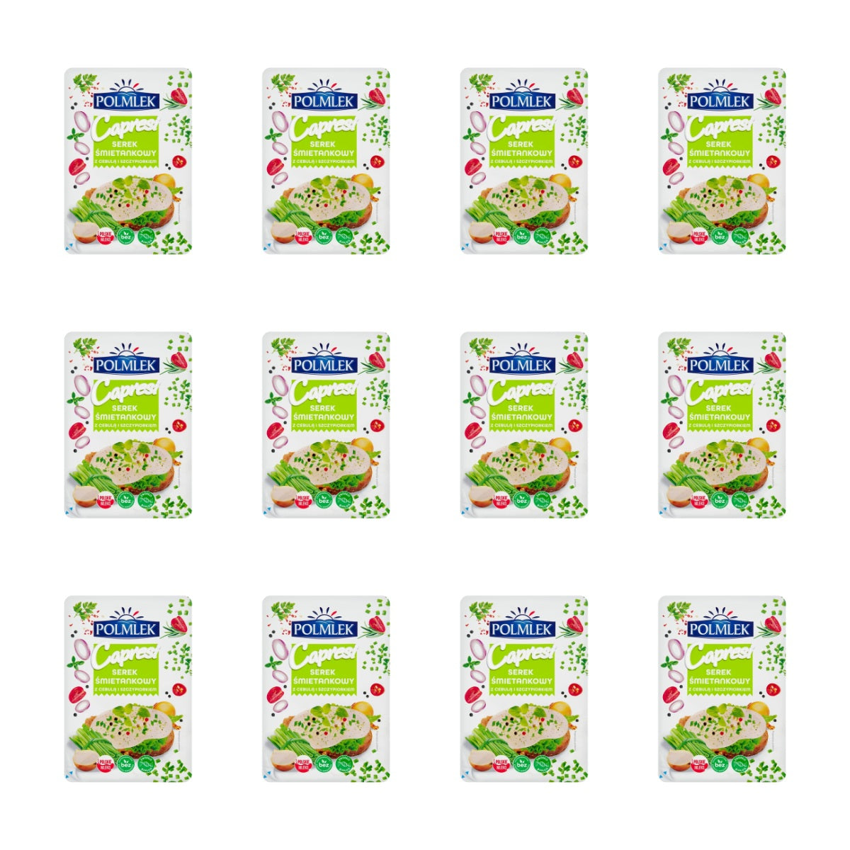 POLMLEK - SEREK PLASTRY CAPRESI CEBULA I SZCZYPIOREK 150G
