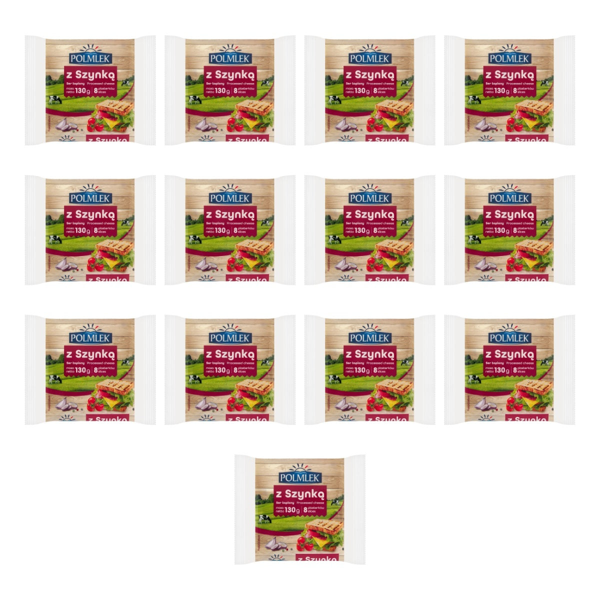 POLMLEK- SER TOPIONY Z SZYNKĄ PLASTRY     145G