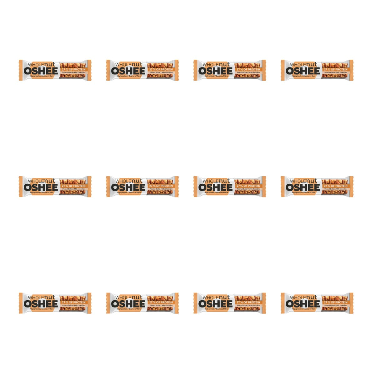 OSHEE WHOLENUT BAR PEANUT BUTTER MILK CHOCOLATE 40G