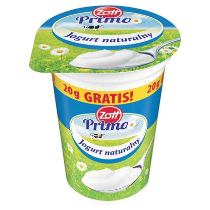 ZOTT - PRIMO JOGURT NATURALNY 180G+20G GRATIS