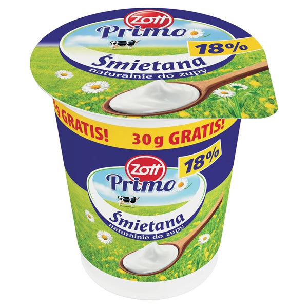 ZOTT - PRIMO ŚMIETANA 18% 330G+30%