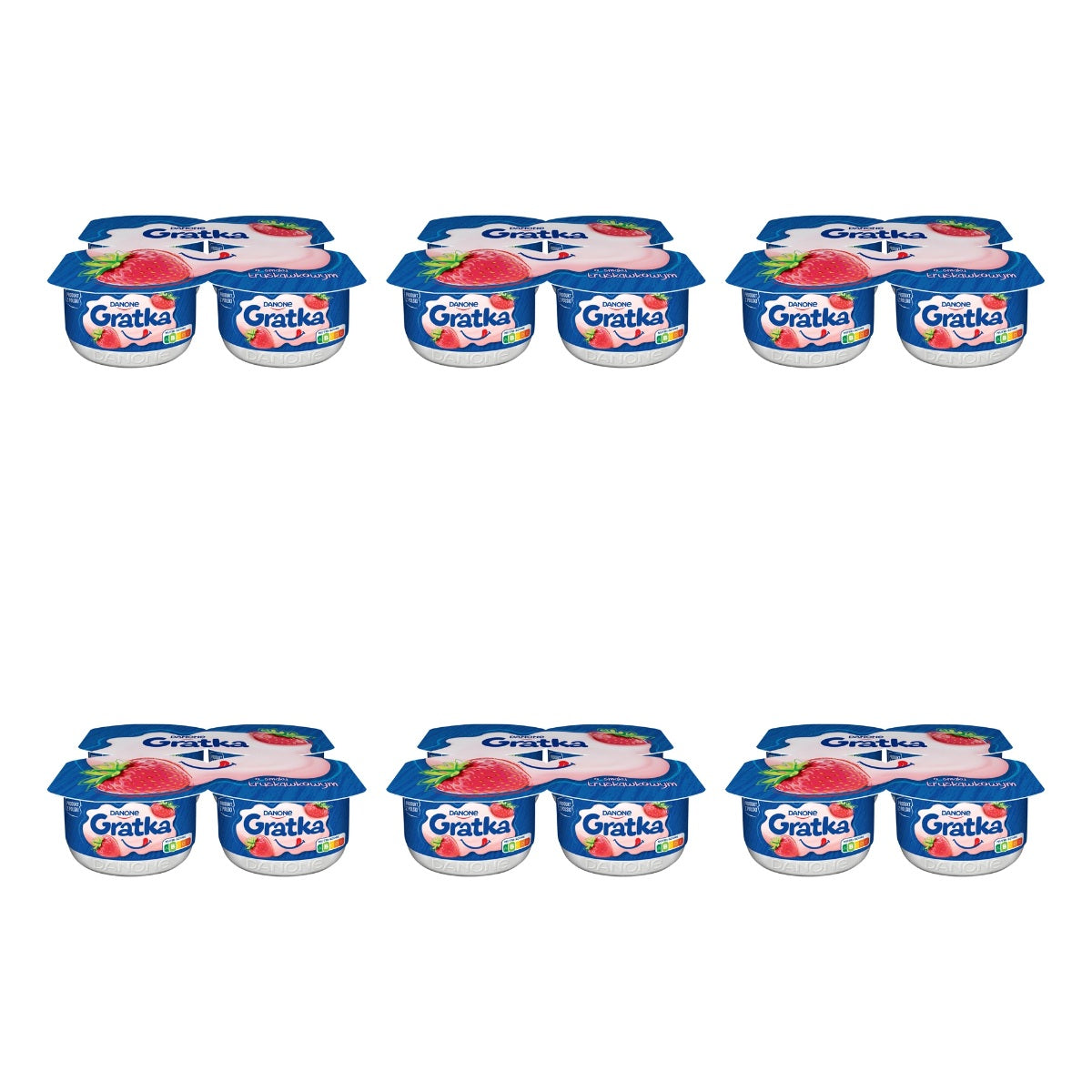 DANONE - GRATKA TRUSKAWKA 4X115G