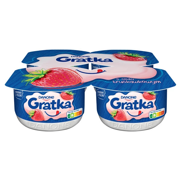 DANONE - GRATKA TRUSKAWKA 4X115G