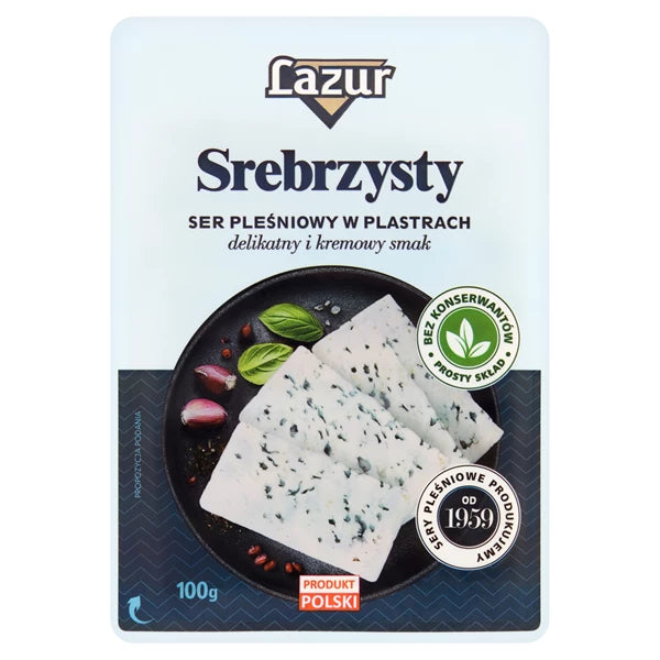 LAZUR - SER PLEŚNIOWY SREBRZYSTY PLASTRY 100G