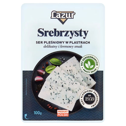 LAZUR - SER PLEŚNIOWY SREBRZYSTY PLASTRY 100G